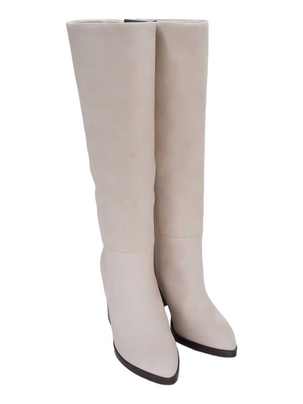 DV Dolce Vita Women's Bardonny Knee-High Block Heel Boot Ivory Size 6M